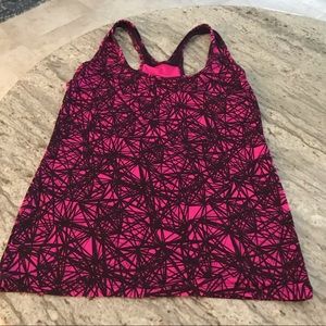 EUC Champion Hot Pink and Black Tank Small